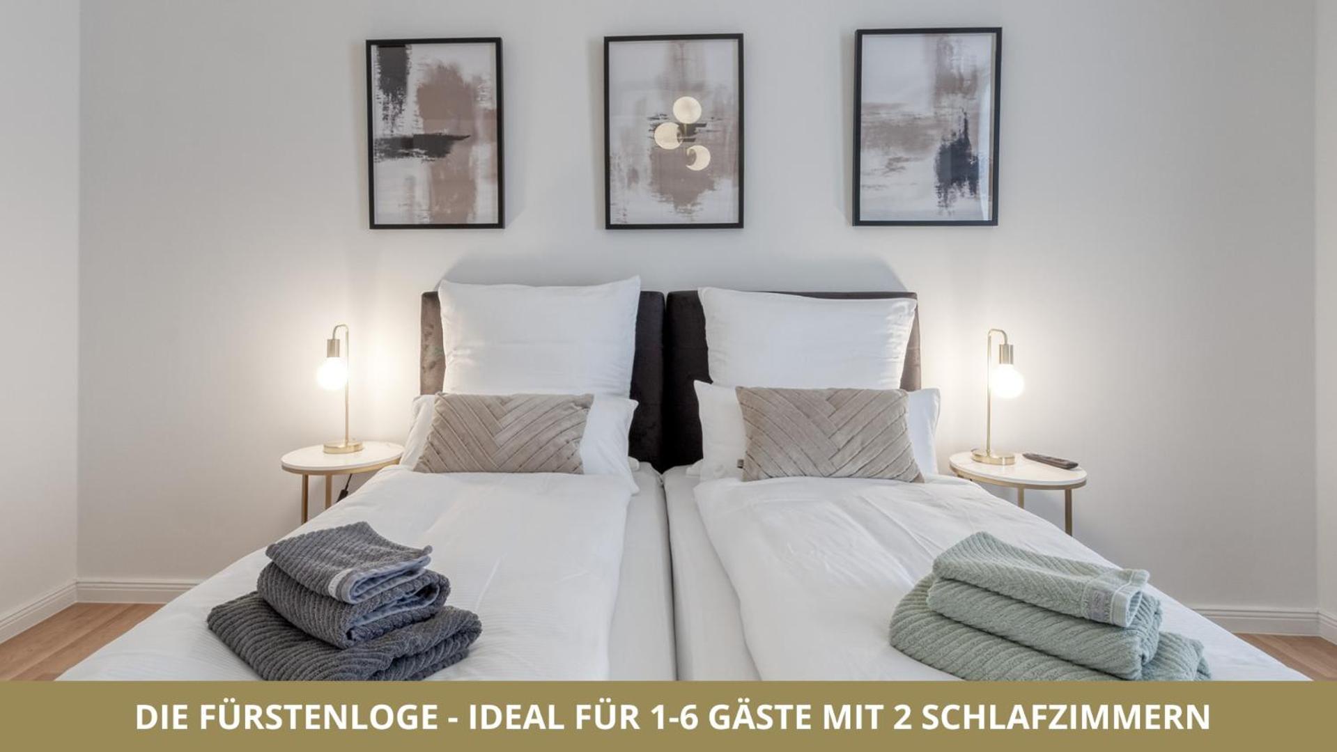 Neu Fewo Fuerstenloge 1-6 Pers Hinter Dem Markgraeflichen Opernhaus - 2 Schlafzimmer Mit Boxspringbetten 4 Einzel Oder 2 Doppelbetten, Balkon Und Einbaukueche, Barrierearm Bayreuth Exterior photo